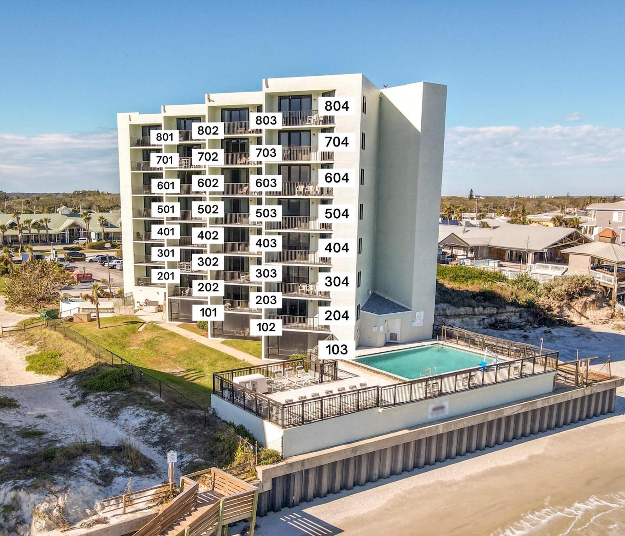 Ocean View With A Beachfront Pool At Ocean Trillium Condo ~ 403 New Smyrna Beach Esterno foto